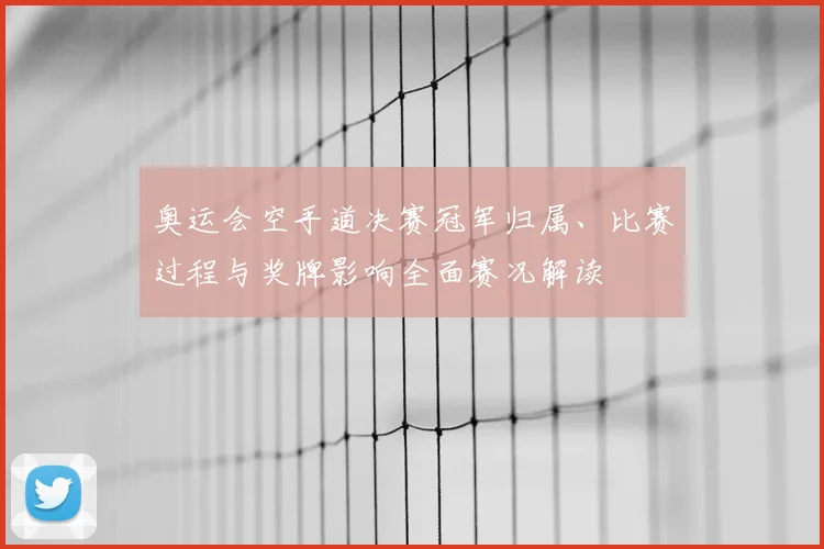 奥运会空手道决赛冠军归属、比赛过程与奖牌影响全面赛况解读
